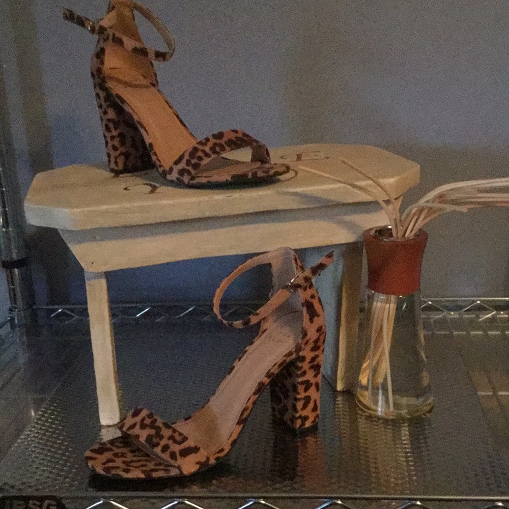 Leopard heels, a new day, size 8